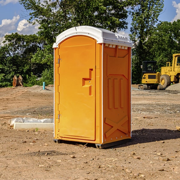 can i customize the exterior of the porta potties with my event logo or branding in Newfield MI